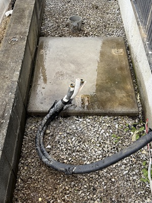 東京都武蔵村山市T様のコンクリートベース清掃